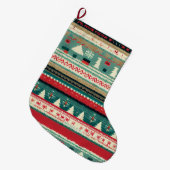Weihnachten Ugly Sweater 3 Großer Weihnachtsstrumpf (Vorderansicht (hängend))