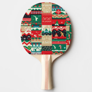 Weihnachten Ugly Sweater (8) Tischtennis Schläger