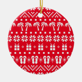 Weihnachten Ugly Sweater Beach Lover Keramik Ornament