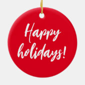 Weihnachten Ugly Sweater Beach Lover Keramik Ornament (Hinten)