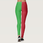 Weihnachten Ugly Sweater Red und Green Leggings (Rückseite)