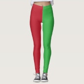 Weihnachten Ugly Sweater Red und Green Leggings (Vorderseite)