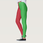 Weihnachten Ugly Sweater Red und Green Leggings (Links)