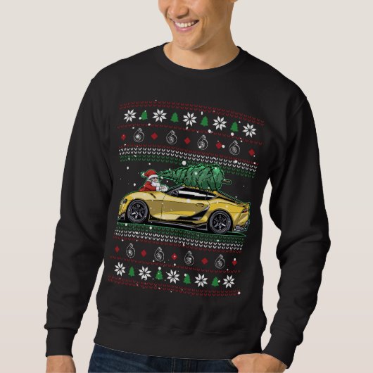 Weihnachten Ugly Toyota Supra A90! Bestes Auto-Typ Sweatshirt (Vorderseite)