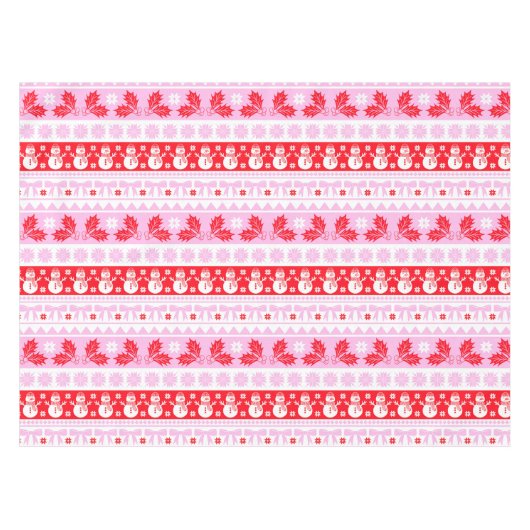 Weihnachten Ugor Sweater Strick Muster in Rosa und Tischdecke (Vorderseite (Horizontal))