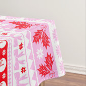 Weihnachten Ugor Sweater Strick Muster in Rosa und Tischdecke (Beispiel)