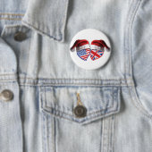 Weihnachten UK USA Patriotic Heats Button (Beispiel)