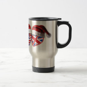 Weihnachten UK USA Patriotic Heats Reisebecher