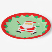 Weihnachten Ultimate Frisbee Pappteller (Schrägansicht)