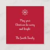 Weihnachten - Umschließungskarten Begleitkarte (Rückseite)