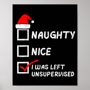 Weihnachten Unartig Nett Allein Gelassen Xmas Männ Poster