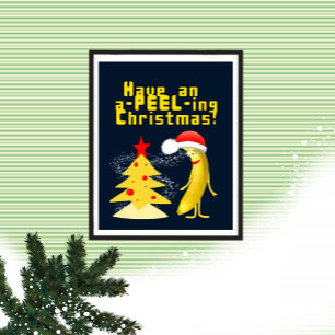Weihnachten und Banane Poster