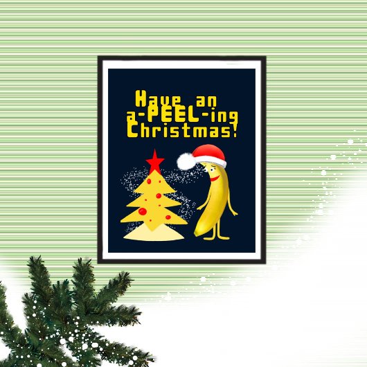 Weihnachten und Banane Poster