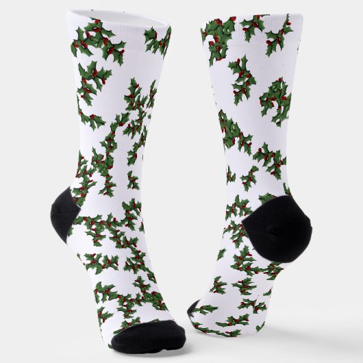 Weihnachten und Berries Socken (Gewinkelt)