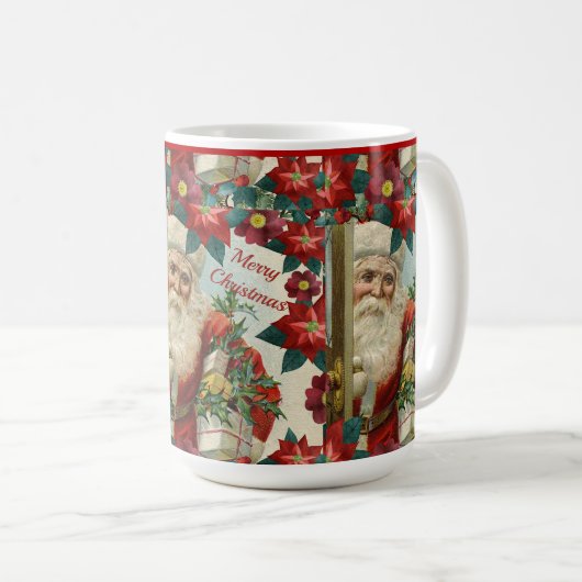 Weihnachten und Blume in Poinsettia Kaffeetasse (VorderseiteRechts)