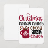 Weihnachten und Candy Canes Einladung (Vorne/Hinten)