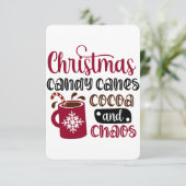 Weihnachten und Candy Canes Einladung (Stehend Vorderseite)