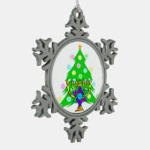 Weihnachten und Chanukka Schneeflocken Zinn-Ornament (Links)