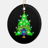 Weihnachten und Chanukka zusammen Keramikornament (Links)