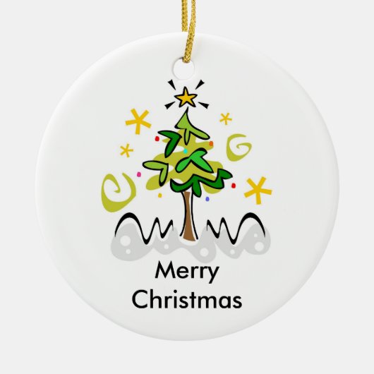 Weihnachten und Chanukka zwischen Keramikornament (Vorne)