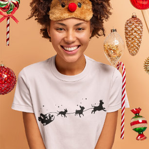 Weihnachten und Chihuahua-Schatten T-Shirt