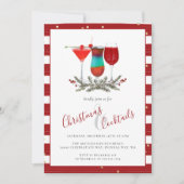 Weihnachten und Cocktails Party Drinks Einladung (Vorderseite)