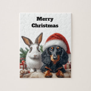 Weihnachten und Dackel Puzzle