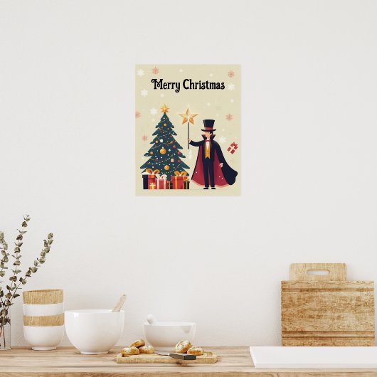 Weihnachten und das Magician Poster (Küche)