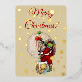 Weihnachten und das schmale Weihnachtsfest Folieneinladung (Vorderseite)