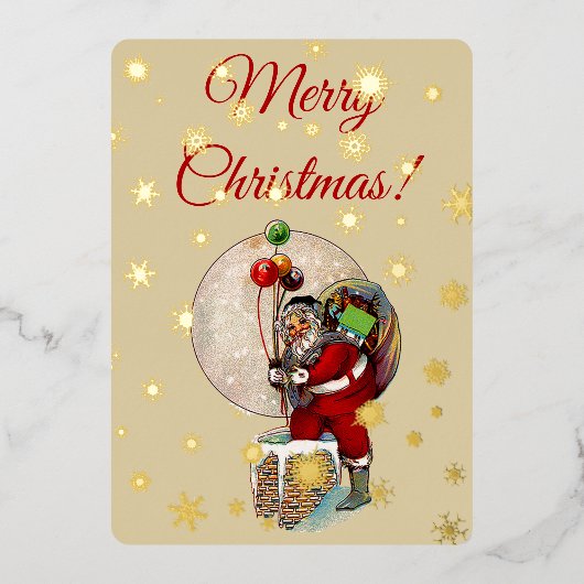 Weihnachten und das schmale Weihnachtsfest Folieneinladung (Vorderseite)