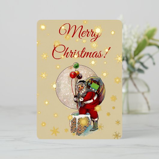 Weihnachten und das schmale Weihnachtsfest Folieneinladung (Stehend vorne)