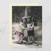 Weihnachten und die besten Freunde des Skis - Einl Einladung (Vorne/Hinten)