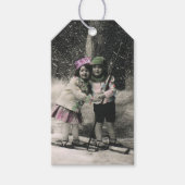 Weihnachten und die besten Freunde des Skis Geschenkanhänger (Vorderseite)