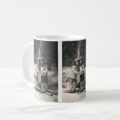 Weihnachten und die besten Freunde des Skis Kaffeetasse (Vorderseite Links)