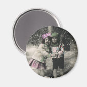 Weihnachten und die besten Freunde des Skis Magnet (Vorderseite/Rückseite)