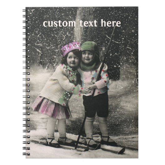 Weihnachten und die besten Freunde des Skis Notizblock (Vorderseite)