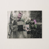 Weihnachten und die besten Freunde des Skis Puzzle (Horizontal)