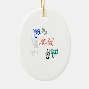 Weihnachten und die Engel Keramik Ornament