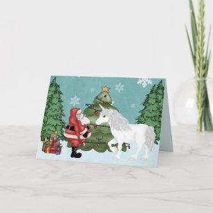 Weihnachten und Einhorn im Wald Magische Weihnacht