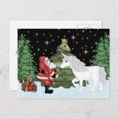 Weihnachten und Einhorn Magischer Weihnachtsfeiert (Vorne/Hinten)