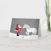 Weihnachten und Einhorn Magisches Weihnachtsfest - (Rückseite)