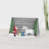 Weihnachten und Einhorn Magisches Weihnachtsfest - (Vorderseite)