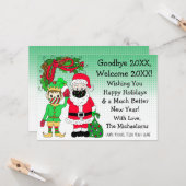 Weihnachten und Elf in Facemaskars Weihnachten Karte (Vorderseite/Rückseite Beispiel)