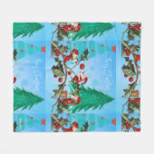 Weihnachten und Elfen bereit Fleecedecke (Vorderseite (Horizontal))