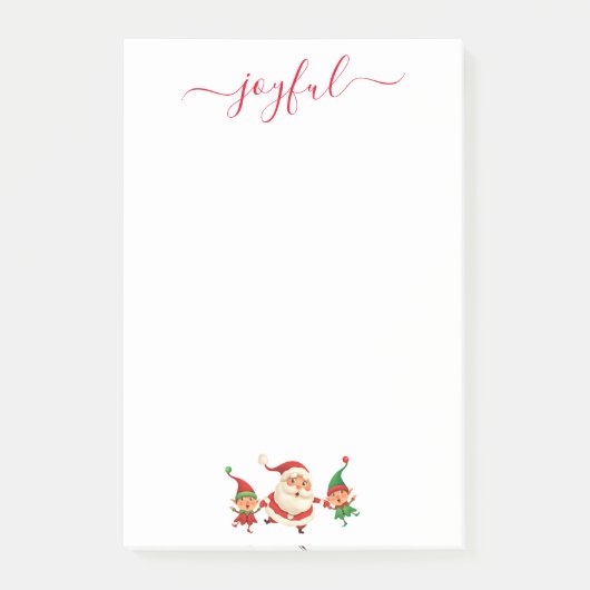 Weihnachten und Elfen Freuen Post-it Klebezettel (Vorderseite)