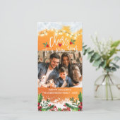 Weihnachten und Feiern zum Neujahrsgrüßen-Foto (Stehend Vorderseite)