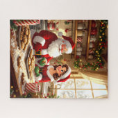 Weihnachten und Frau Claus backen Kekse Puzzle (Horizontal)