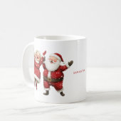 Weihnachten und Frau Claus Script Name Frohe Weihn Kaffeetasse (Vorderseite Links)