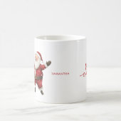 Weihnachten und Frau Claus Script Name Frohe Weihn Kaffeetasse (Mittel)