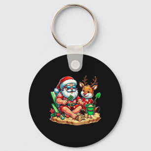 Weihnachten und Freunde am Strand Weihnachten im J Schlüsselanhänger